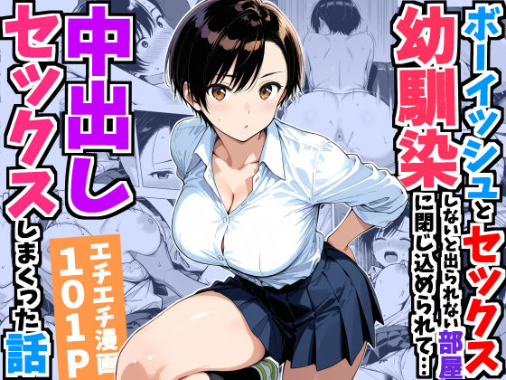 ボーイッシュ幼馴染と「セックスしないと出られない部屋」に閉じ込められて…中出しセックスしまくった話 フル